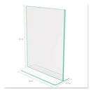 deflecto Superior Image Premium Green Edge Sign Holders, 8.5 x 11 Insert, Clear/Green