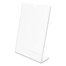 deflecto Superior Image Slanted Sign Holder, Portrait, 8.5 x 11 Insert, Clear