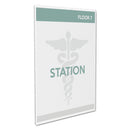 deflecto Superior Image Cubicle Sign Holder, 8.5 x 11 Insert, Clear