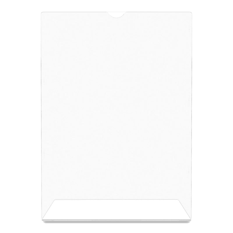 deflecto Superior Image Slanted Sign Holder, Portrait, 8.5 x 11 Insert, Clear