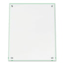 deflecto Superior Image Beveled Edge Sign Holder, Letter Insert, Clear/Green-Tinted Edges