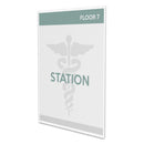 deflecto Superior Image Cubicle Sign Holder, 8.5 x 11 Insert, Clear