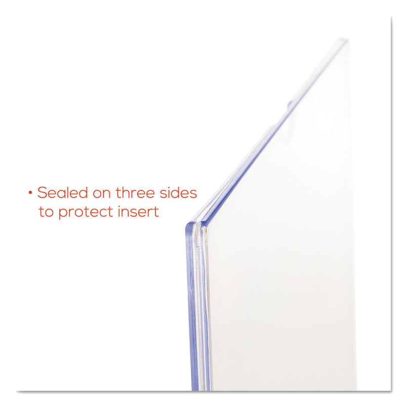 deflecto Superior Image Cubicle Sign Holder, 8.5 x 11 Insert, Clear
