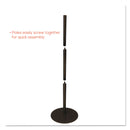 deflecto Double-Sided Magnetic Sign Display, 8.5 x 11 Insert, 56" Tall, Clear/Black