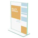 deflecto Superior Image Premium Green Edge Sign Holders, 8.5 x 11 Insert, Clear/Green