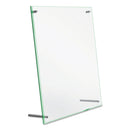 deflecto Superior Image Beveled Edge Sign Holder, Letter Insert, Clear/Green-Tinted Edges