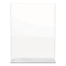 deflecto Superior Image Double Sided Sign Holder, 8.5 x 11 Insert, Clear