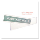 deflecto Superior Image Cubicle Nameplate Sign Holder, 8.5 x 2 Insert, Clear