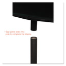 deflecto Double-Sided Magnetic Sign Display, 8.5 x 11 Insert, 56" Tall, Clear/Black