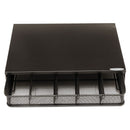 Safco One Drawer Hospitality Organizer, 5 Compartments, 12.5 x 11.25 x 3.25, Black