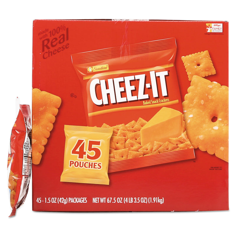 Sunshine Cheez-it Crackers, Original, 1.5 oz Pack, 45 Packs/Carton