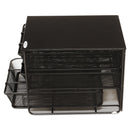 Safco 3 Drawer Hospitality Organizer, 7 Compartments, 11.5 x 8.25 x 8.25, Black