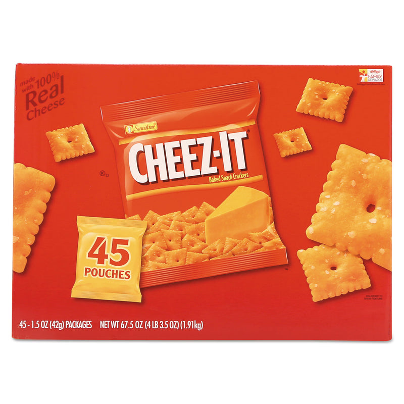 Sunshine Cheez-it Crackers, Original, 1.5 oz Pack, 45 Packs/Carton