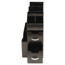 Mind Reader Coffee Condiment Caddy Organizer, 10 Compartments, 5.4 x 11 x 12.6, Black