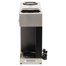 BUNN Pour-O-Matic Three-Burner Pour-Over Coffee Brewer, 12-Cup, Stainless Steel, Black