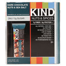 KIND Nuts and Spices Bar, Dark Chocolate Nuts and Sea Salt, 1.4 oz, 12/Box