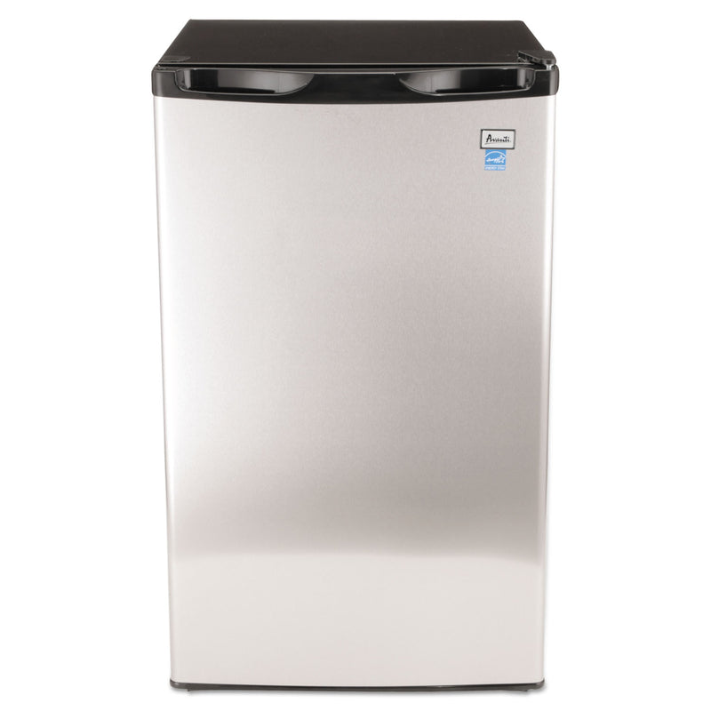 Avanti 4.4 CF Refrigerator, 19 1/2"W x 22"D x 33"H, Black/Stainless Steel