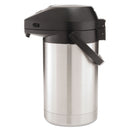 BUNN 2.5 Liter Lever Action Airpot, Stainless Steel/Black