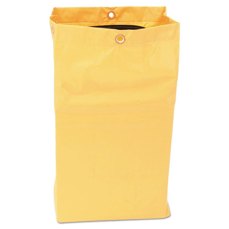 Rubbermaid Zippered Vinyl Cleaning Cart Bag, 24 gal, , 17.25" x 30.5", Yellow