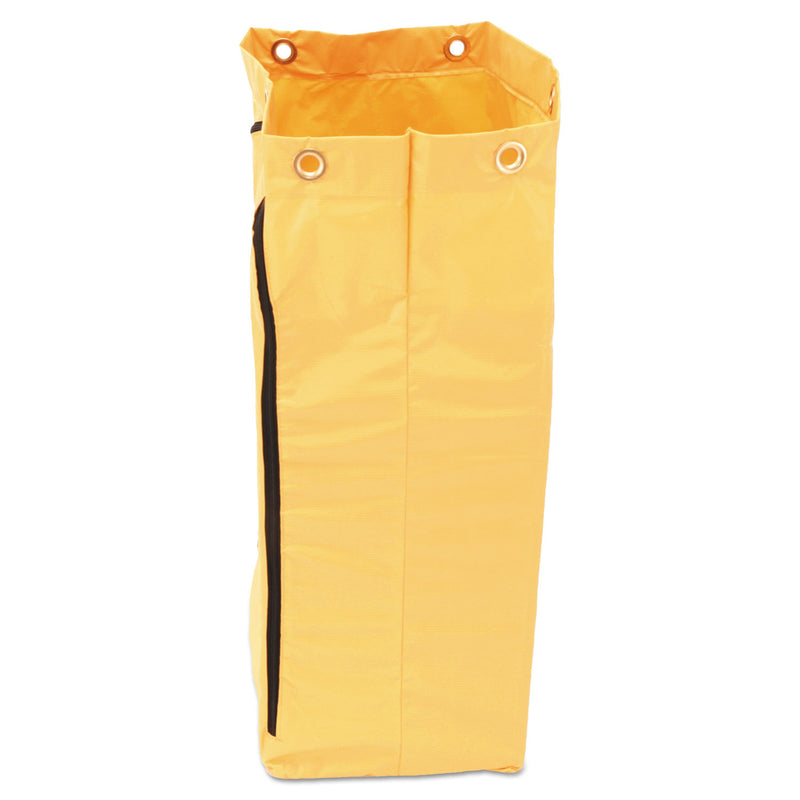 Rubbermaid Zippered Vinyl Cleaning Cart Bag, 24 gal, , 17.25" x 30.5", Yellow