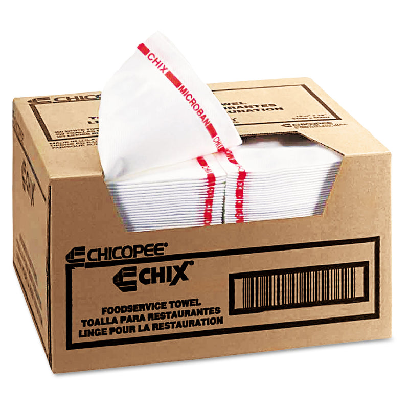 Chix Reusable Food Service Towels, Fabric, 13 x 24, White, 150/Carton