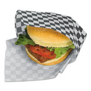 Bagcraft Grease-Resistant Paper Wraps and Liners, 12 x 12, Black Check, 1,000/Box, 5 Boxes/Carton