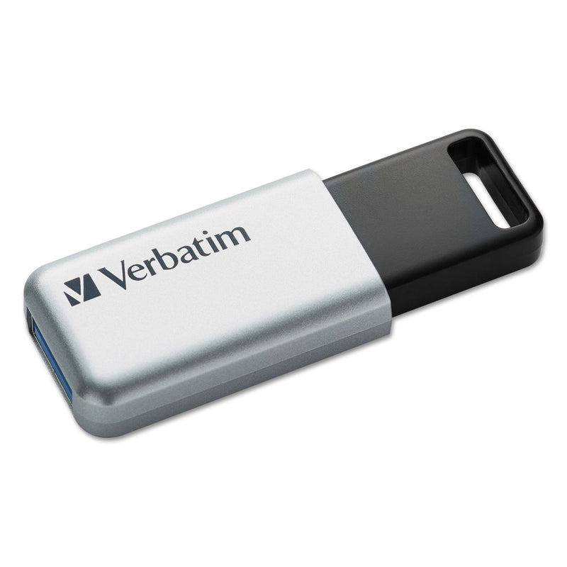 Verbatim Store 'n' Go Secure Pro USB Flash Drive with AES 256 Encryption, 16 GB, Silver