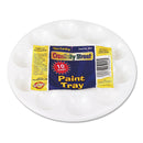 Creativity Street Round Plastic Paint Trays for Classroom, White, 10/Pack
