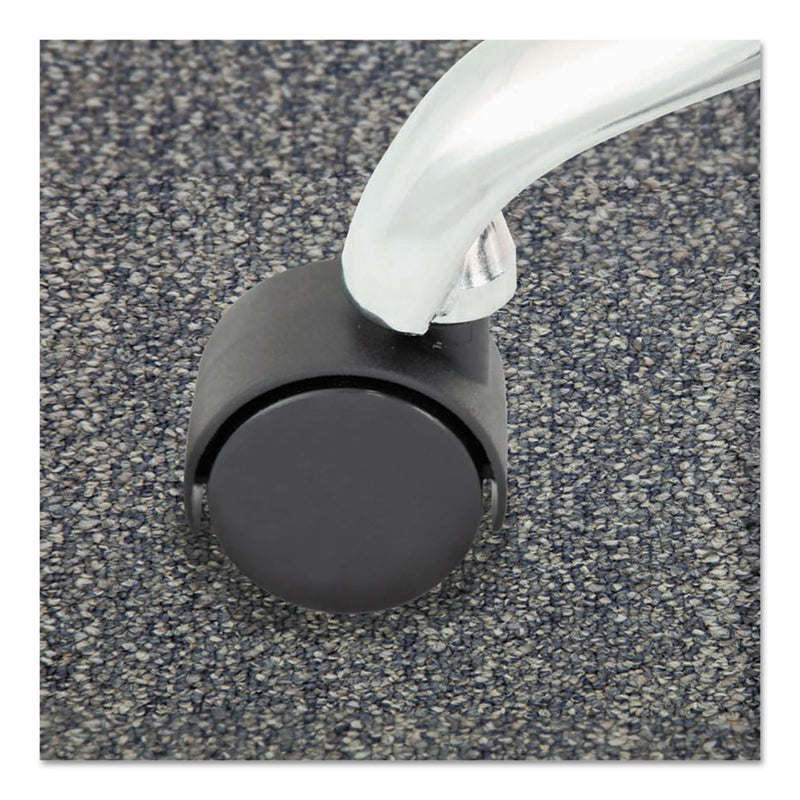 Master Caster Duet Dual Wheels, Grip Ring Type C Stem, 2" Soft Polyurethane Wheel, Matte Black, 5/Set