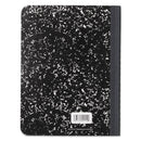 Mead Composition Book, Wide/Legal Rule, Black Cover, 9.75 x 7.5, 100 Sheets