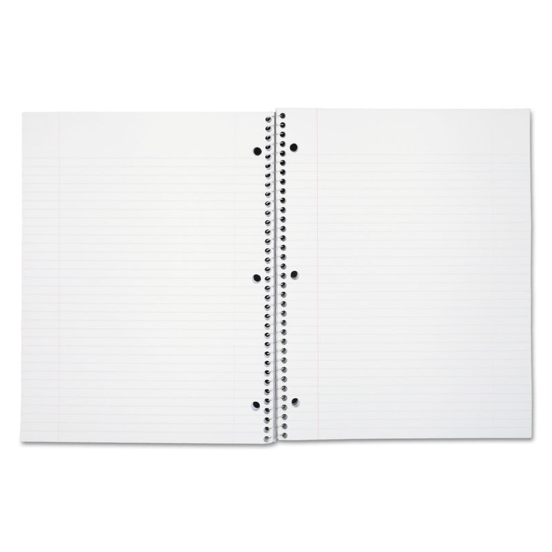 Mead Spiral Notebook, 3-Hole Punched, 1 Subject, Medium/College Rule, Randomly Assorted Covers, 11 x 8, 100 Sheets