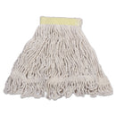 Rubbermaid Super Stitch Blend Mop, Cotton/Synthetic, Small, White, 6/Carton