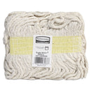 Rubbermaid Super Stitch Blend Mop, Cotton/Synthetic, Small, White, 6/Carton