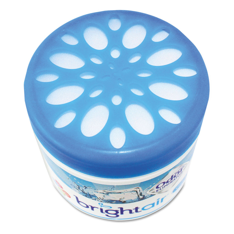 BRIGHT Air Super Odor Eliminator, Cool and Clean, Blue, 14 oz Jar, 6/Carton