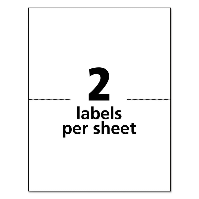 Avery White Shipping Labels-Bulk Packs, Inkjet/Laser Printers, 5.5 x 8.5, White, 2/Sheet, 250 Sheets/Box