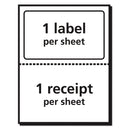 Avery Shipping Labels with Paper Receipt and TrueBlock Technology, Inkjet/Laser Printers, 5.06 x 7.63, White, 50/Pack