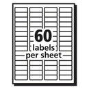 Avery Matte Clear Easy Peel Mailing Labels w/ Sure Feed Technology, Laser Printers, 0.66 x 1.75, Clear, 60/Sheet, 10 Sheets/Pack
