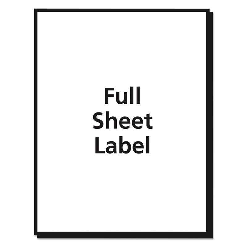 Avery Matte Clear Shipping Labels, Inkjet Printers, 8.5 x 11, Clear, 25/Pack