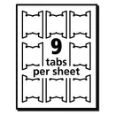 Avery Laser Printable Hanging File Tabs, 1/5-Cut, White, 2.06" Wide, 90/Pack