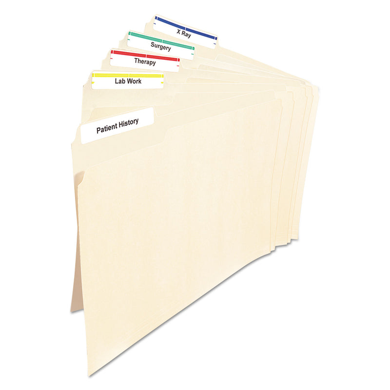 Avery Permanent TrueBlock File Folder Labels with Sure Feed Technology, 0.66 x 3.44, White, 30/Sheet, 25 Sheets/Pack
