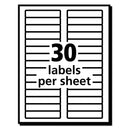 Avery EcoFriendly Permanent File Folder Labels, 0.66 x 3.44, White, 30/Sheet, 25 Sheets/Pack