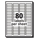 Avery Matte Clear Shipping Labels, Inkjet Printers, 8.5 x 11, Clear, 25/Pack