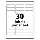 Avery Matte Clear Easy Peel Mailing Labels w/ Sure Feed Technology, Inkjet Printers, 1 x 2.63, Clear, 30/Sheet, 10 Sheets/Pack