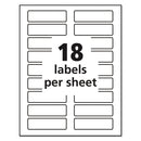 Avery Removable File Folder Labels with Sure Feed Technology, 0.94 x 3.44, White, 18/Sheet, 25 Sheets/Pack