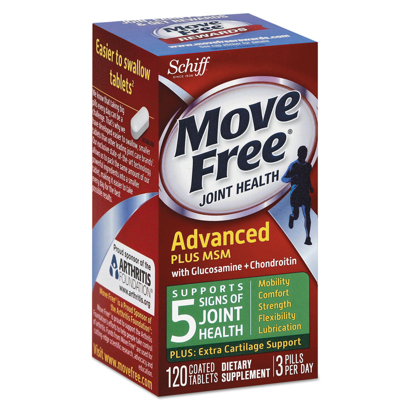 Move Free Advanced Plus MSM Joint Health Tablet, 120 Count by Move Free MOV97008 Move Free Advanced Plus MSM Joint Health Tablet, 120 Count by Move Free MOV97008