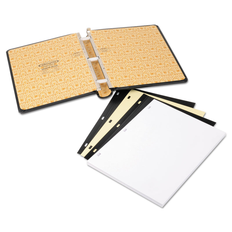 Wilson Jones Looseleaf Corporation Minute Book, 1 Subject, Unruled, Black/Gold Cover, 11 x 8.5, 250 Sheets