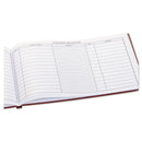 Wilson Jones Visitor Register Book, 5 Column Format, Red Cover, 10.5 x 8.5 Sheets, 112 Sheets/Book