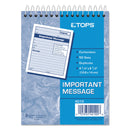 TOPS Telephone Message Book with Fax/Mobile Section, Two-Part Carbonless, 4.25 x 5.5, 1/Page, 50 Forms