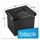 Pendaflex Portable File Boxes, Letter Files, 13.88" x 14" x 11.13", Black