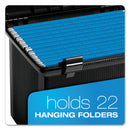 Pendaflex Portable File Boxes, Letter Files, 13.88" x 14" x 11.13", Black